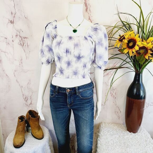 Levis 100% cotton smocked crop top - Picture 5 of 9